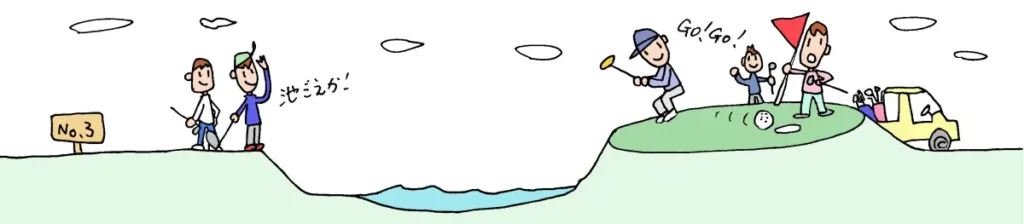 ゴルフ場3番ホール
